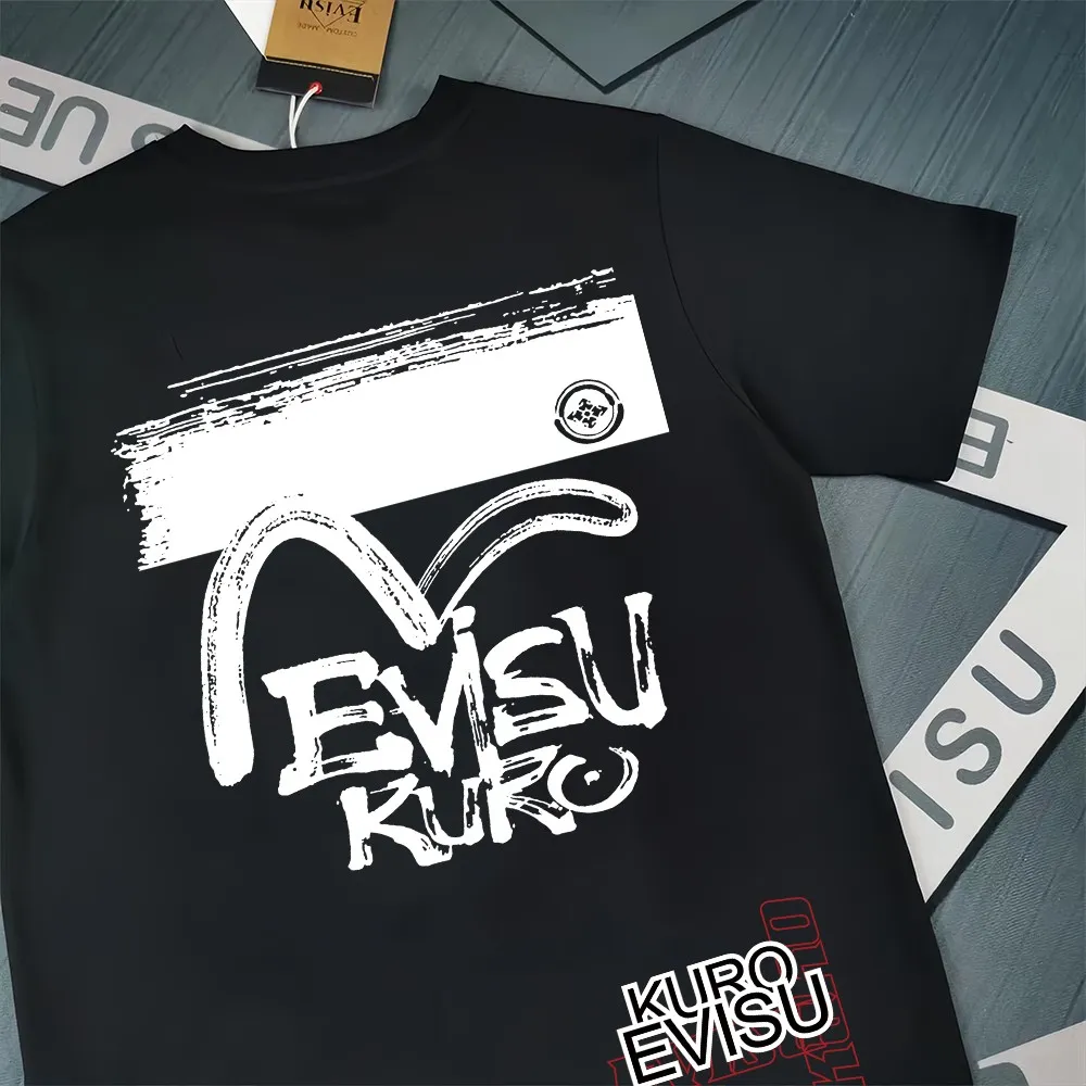 Evisu 2025New Arrival T ⚠ Quality⚠ Same Style T 。 ，Black S-XXL，White S-XXL，Gray M-XXL，Red M-XXL， Red M-XXL Blue M-XXL